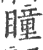 瞳(印刷字体·宋·广韵)