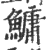 鳙(印刷字体·宋·广韵)